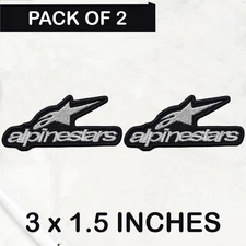 Pack Of 2 Alpinestars Biker Logo Iron On Patch - Sew Patch - Embroidered Patch