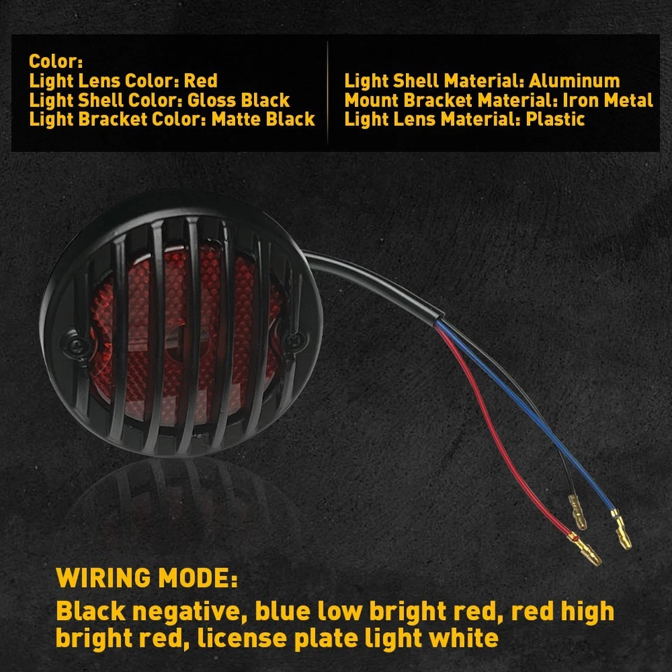 Soporte de matrícula de luz de freno trasera roja blanca para motocicleta Honda CB1 CB1100 Foto 4 de 4