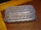 Vintage Anchor Hocking Wexford Pressed Glass Butter Dish 1/4 pound