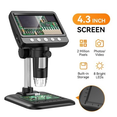 Digital Mikroskop 4,3 ZOLL 1000x IPS Bildschirm Münzmikroskop Kamera für Windows