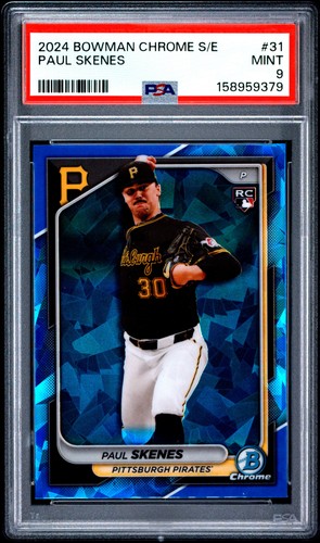 2024 BOWMAN CHROME SAPPHIRE EDITION #31 PAUL SKENES ROOKIE RC PSA 9