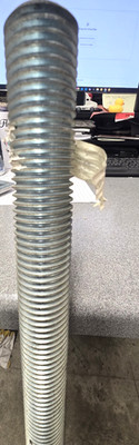 1-3/8IN X 36IN ZINC THREADED ROD *NEW OLD STOCK NEVER USED**  *SEE DESCRIPTION*