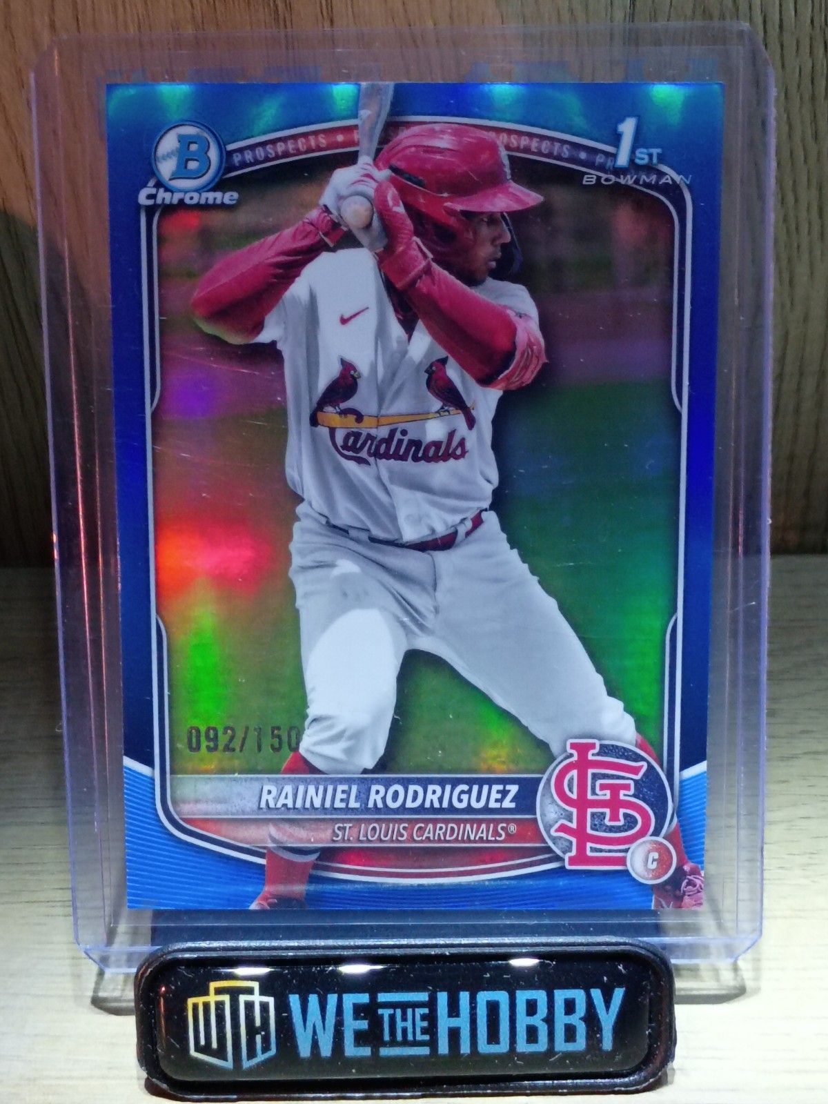 2025 Bowman Chrome Rainiel Rodriguez True Blue Refractor 1st Prospect #/150