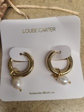 Louise Carter Bethany Pearl Drop Hoop