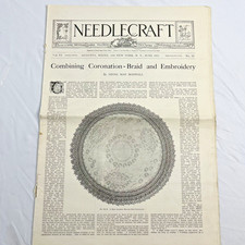 Needlecraft Magazine Jun 1915 Embroidery Crochet Sewing Patterns Ads Antique