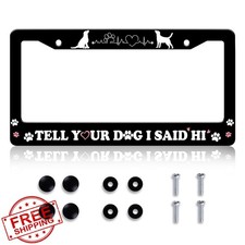 Cute Dog License Plate Frame - Dog Paw Funny License Plate Frames Covers Hold...