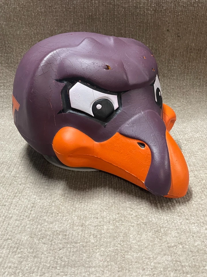 Virginia Tech Hokies Mascot Hat Foam Bird Head Hokiehead Starter Foamheads FLAWS - Image 4 of 4