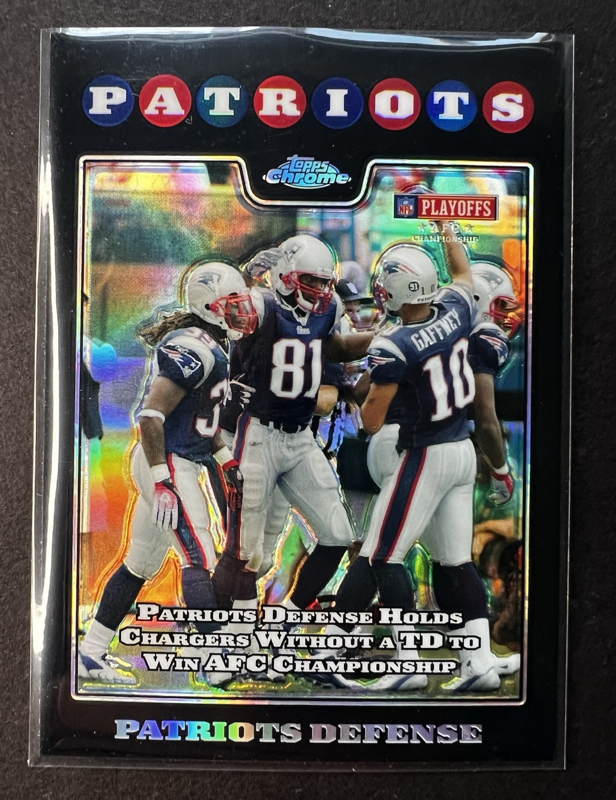 2008 Topps Chrome #TC155 Patriots Defense Refractors Randy Moss