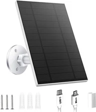 5W Solar Panel for Security Camera with USB-C Port