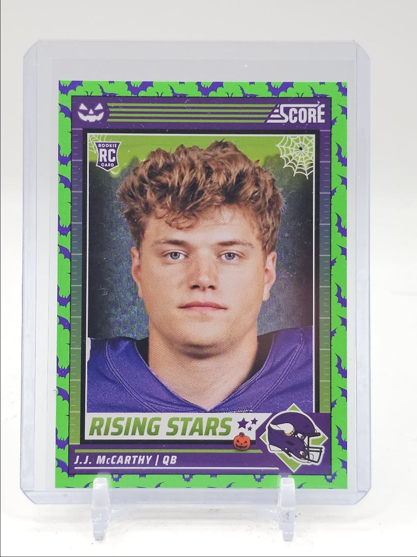 J.J. MCCARTHY 2024 SCORE-A-TREAT ROOKIE RISING STARS GREEN BATS RC Q3698