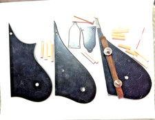 Misc Mandolin Parts, 3 pickguards, bone & pla...