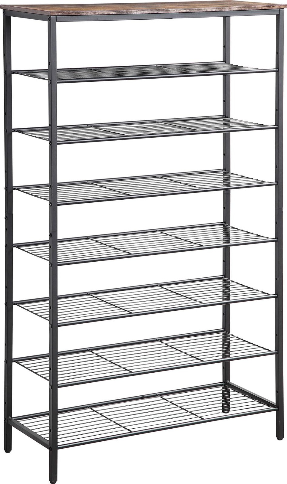 8-Tier Metal Mesh Shoe Rack Organizer for Entryway Hallway Storage Space Saving