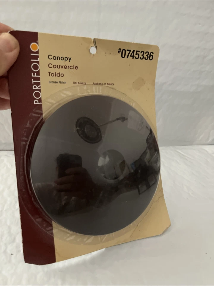 Portfolio 5-in L x 5-in dia Bronze Finish Canopy Light Cap and Finial Kit - Image 2 of 3