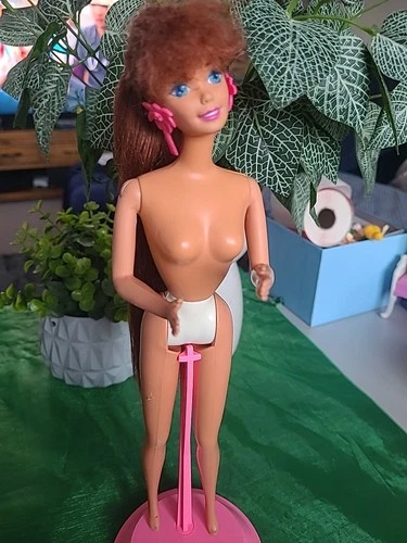 1994 Glitter Hair Barbie Nude Doll Mattel 10968 Superstar Face Mould Vintage