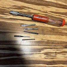 Vintage Stanley 233H (68-232) Yankee Screwdriver With 5 Bits