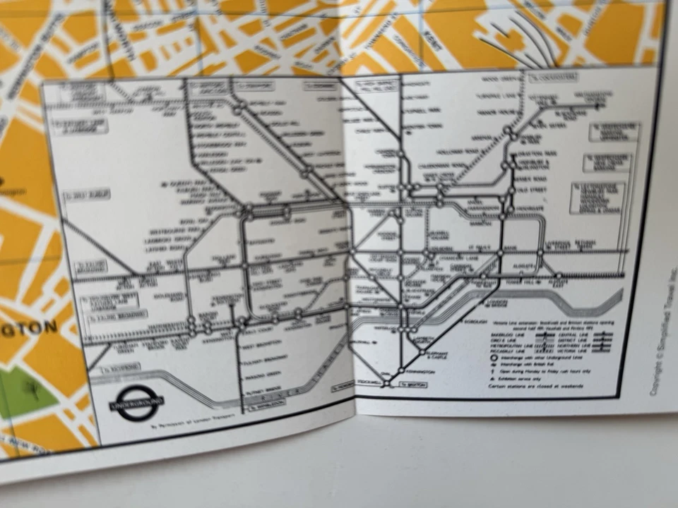 Mapa y guía de la ciudad de Londres Pan Am Airways de colección Foto 4 de 4