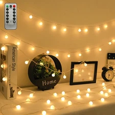 String Lights, 19.6FT 40LEDs Globe Waterproof Fairy String Lights with Remote...