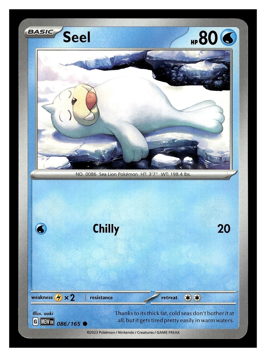 Pokemon Seel 086/165 Scarlet & Violet 151 | eBay
