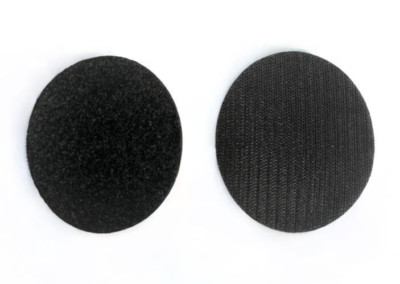 Klettband Verschluss Pads YKK Flausch + Haken nähen schwarz 2 Seiten Haft Pad