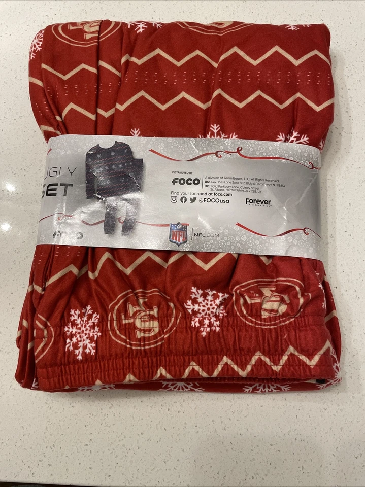 Conjunto de pijama feo grande FOCO para hombre NFL San Francisco 49ers logotipo del equipo principal Foto 4 de 4