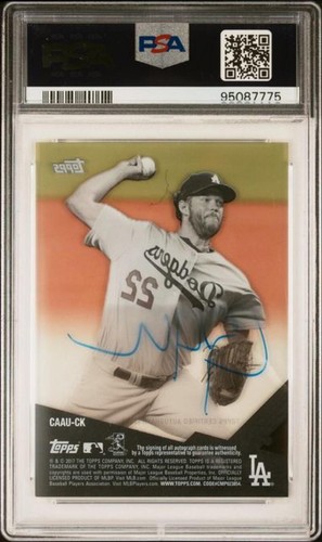 2017 Topps Clearly Authentic #CAAU-CK Clayton Kershaw PSA 9 MINT Auto Dodgers - Picture 2 of 2