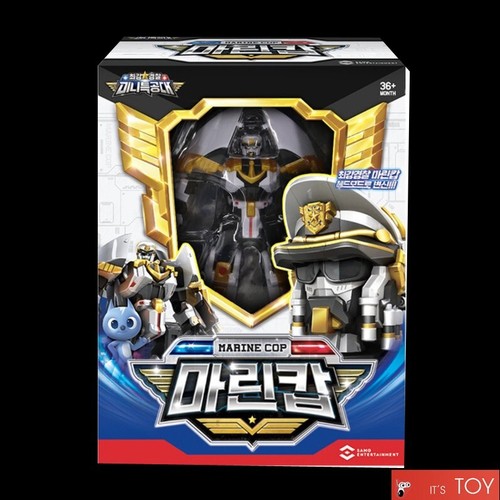 Miniforce Super Cops MARINE COP White Rescue Police Transformer Robot Head Badge - Picture 1 of 8