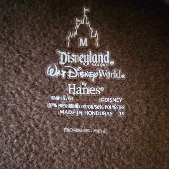 Disneyland resort crewneck brown LS graphic front & back print sweatshirt men M