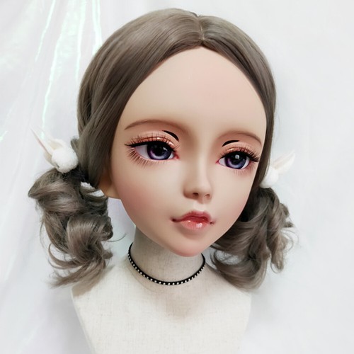 Kigurumi Animated Female Head Shell Transgender Doll Face Elf Mask Cosplay BJD - Picture 14 of 25