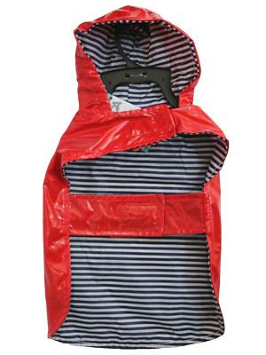ASPCA Pet Apparel Hoodie Raincoat with Pocket Size XS Red NEW