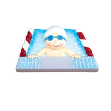 Swimming Boy Personalized Christmas Tree Ornament