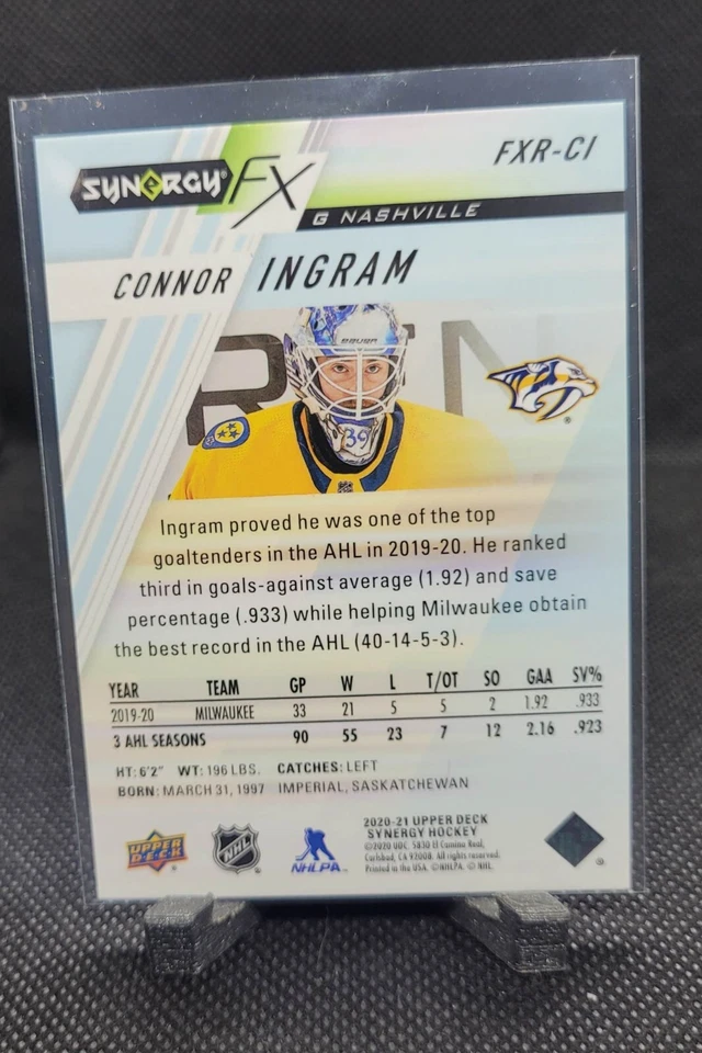 2020-21 UPPER DECK SYNERGY CONNOR INGRAM FX ROOKIE PURPLE /349 FXR-CI - Image 2 of 2