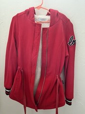 Chaqueta cálida para niña Kosiuko estilo universitario ROJA talla 8