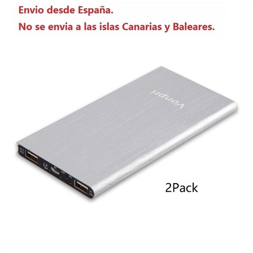2x Batería 10000mAh Cargador Portátil Power Bank Recargable Smartphones | eBay
