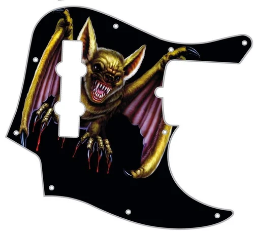 Pickguard compatible with Fender J Bass Ultra 4 string Graphic Creepy Bat