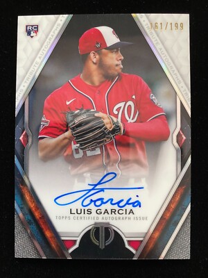 2021 Topps Tribute LUIS GARCIA Rookie #TA-LG AUTO #/199 Washington Nationals RC