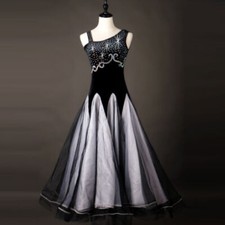 Ballroom Dance Dress Modern Waltz Standard Competition Rhinestone Dress 