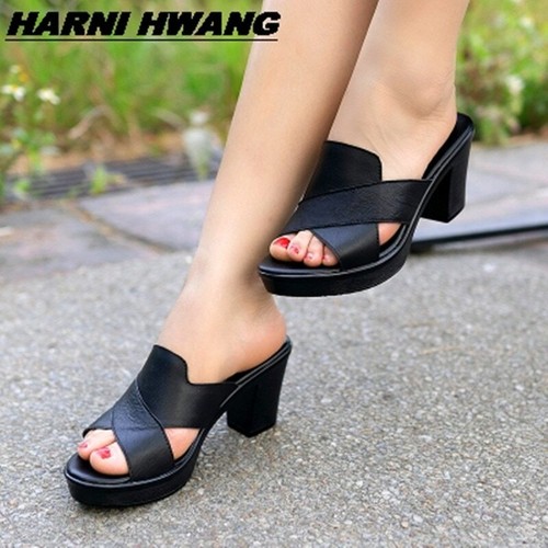 Sandalia De Tacon Alto Para Mujer Zapatillas De Verano Moda Elegante Casual  Lujo | eBay