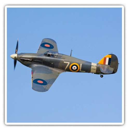 2 x Square Stickers 10 cm - Sea Hurricane IIb Vintage War Plane #46289 - 第 1/9 張圖片