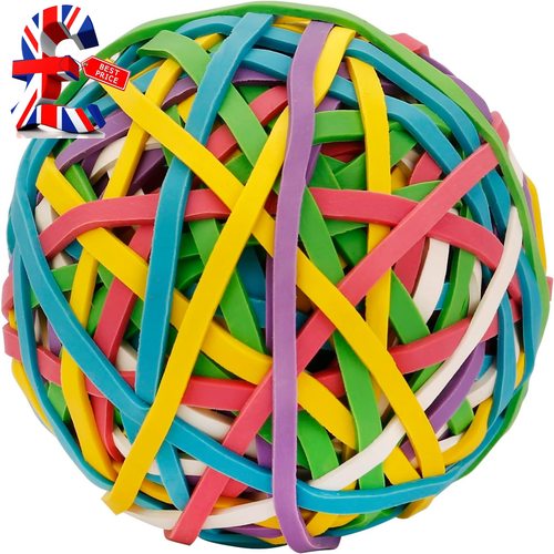 Rubber Band Ball, 170 Bands per Ball, Assorted Colour