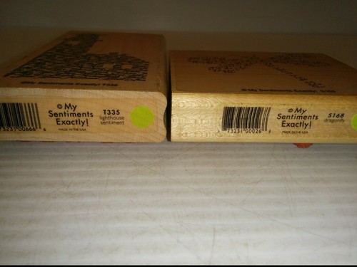 MY SENTIMENTS S168 DRAGONFLY SCRIPT & T335 LIGHTHOUSE SCRIPT, SET OF 2, NNB - Picture 4 of 4