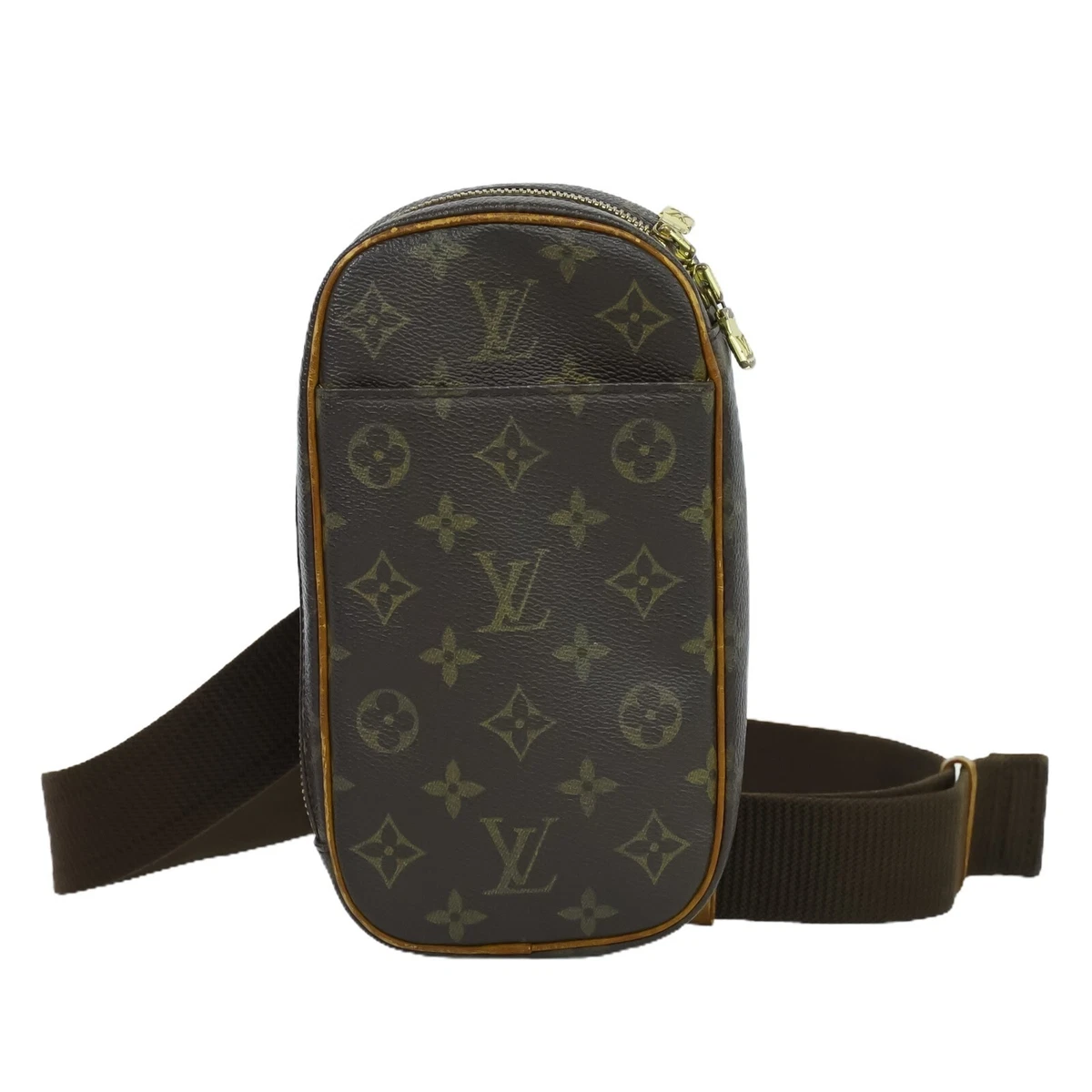 Louis Vuitton Pochette Gange M51870 Monogram Canvas Body Bag Brown