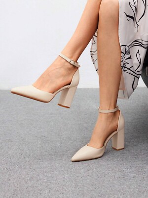 CUCCOO BIZCHIC Ladies' Plain & Simple High-Heeled Shoes, For Daily Wear Elegant 