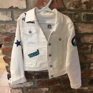 kids white denim jacket