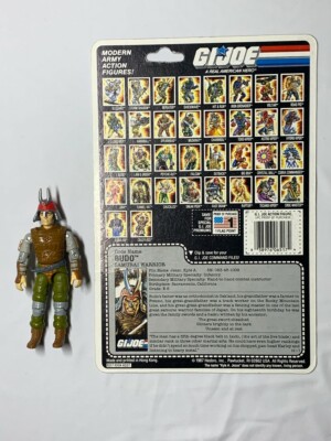 GI Joe Budo Action Figure, 1988 Used (w/ full file card & helmet, w/o weapons)