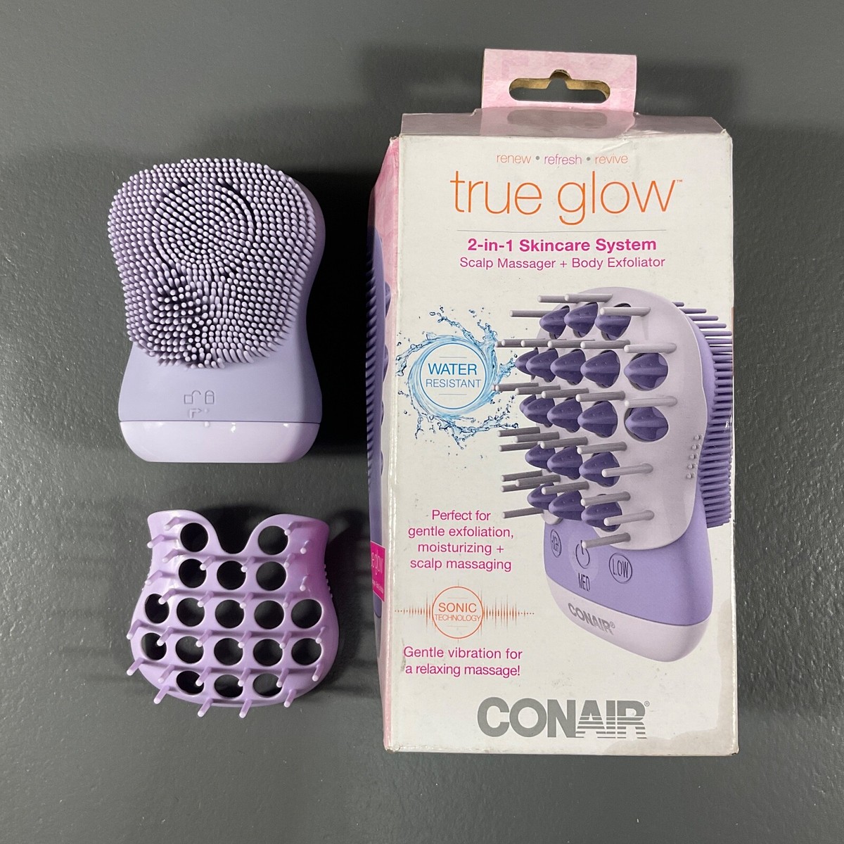 conair vibrating scalp massager Conair Handheld Scalp Massager Shampoo Brush, Green, For All Hair Types main image 1
