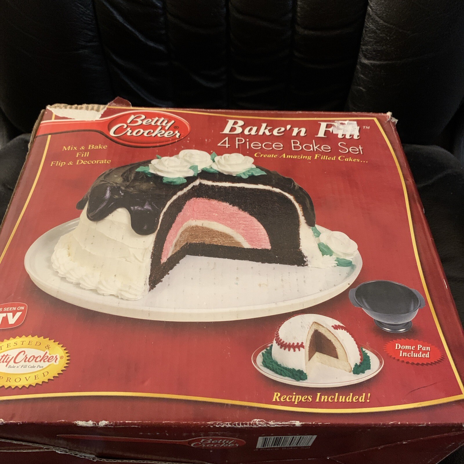 New Betty Crocker Bake'n Fill 4 piece Cake Pan Set With Instructions eBay