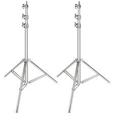 Neewer 2-Pack Silver Stainless Steel Light Stand for Studio Softbox Monolight