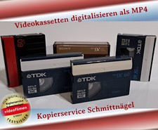 7 Hi8,  VHS-C, Mini DV Bänder im MP4 Format digitalisieren