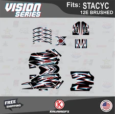 Graphics Kit for  STACYC 12E Brushed Electric Bike Vizion -red