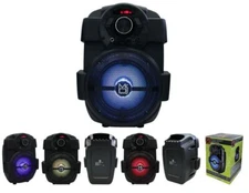 MR DJ PSE-65BT 6.5" Rechargeable Speaker Bluetooth USB/AUX/FM/RGB